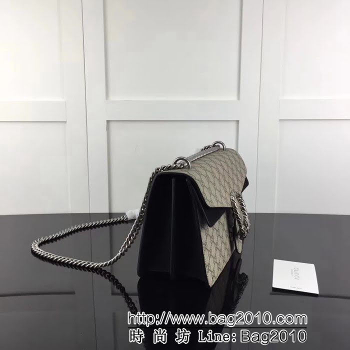 GUCCI古馳原單 新款專櫃品質原單貨實物實拍 400249 啡pvc配克 鏈條單肩斜挎包 HY1018